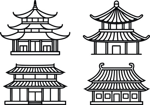 Chinese Traditional Roof Architecture Style. Ancient Chinese Roof Building Structure. Classic Chinese Roof Curved Design. Traditional Chinese Roof Temple Style. Chinese Roof Architectural Heritage