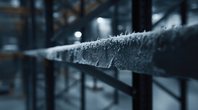 Cold storage warehouse racking system with frost