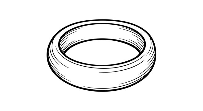 3d rendered illustration of a black and white spiral