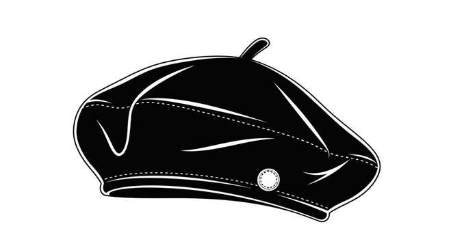 black and white baseball cap