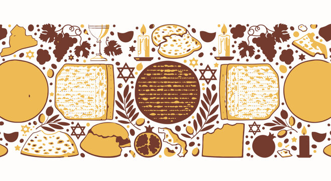 seamless pattern with easter eggs and rabbits