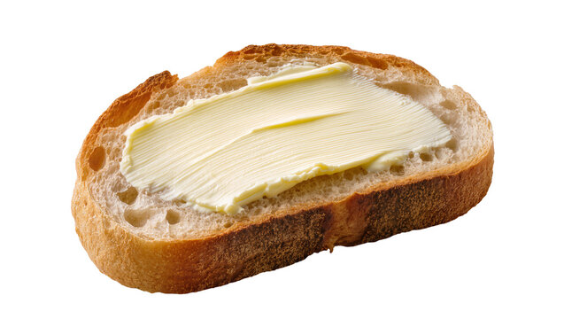 Rustic Wheat Bread Slice Spread with Creamy Yellow Butter