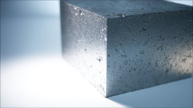 Rough concrete cube texture with light and shadow