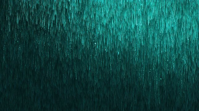 A vibrant digital background with falling blue and green code symbols in a dark space
