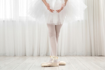 Young ballerina in dance studio © Pixel-Shot