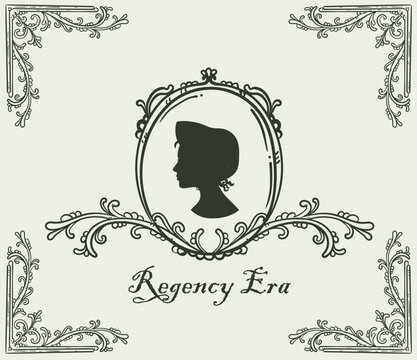 Set of Regency Era Ladies Profile Portraits Vector