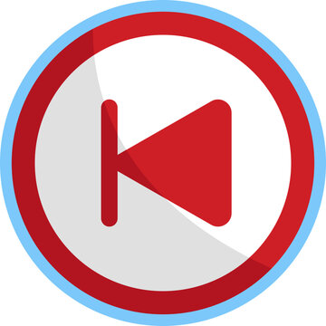 A left-pointing double triangle with a vertical bar, indicating a return to the previous track or scene.