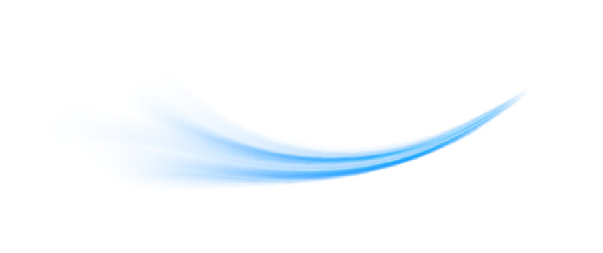 Air, wind effect. Blue wind stream waves. Realistic vector illustration of cold swirls on a white background.