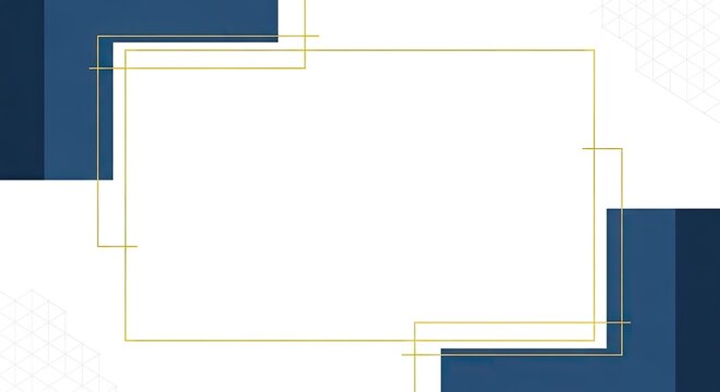 Elegant corporate background with blue and gold geometric shapes