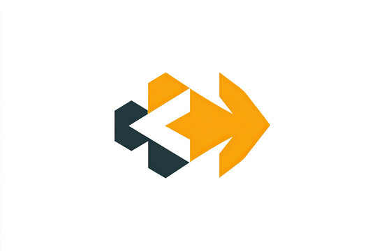 Logistic Logo, arrow design logo template