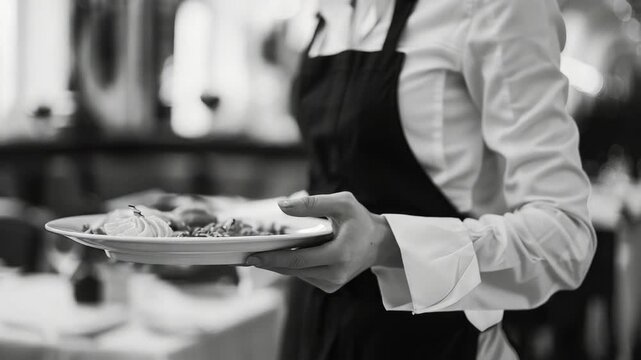 Restaurant setting with blurred background