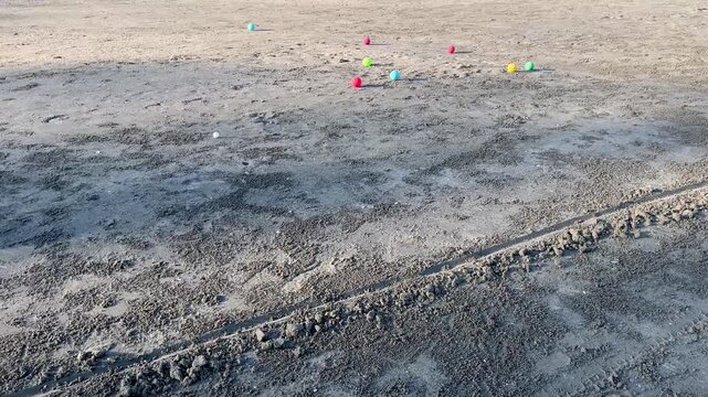 Bocce ball beach.  Family outdoor activities