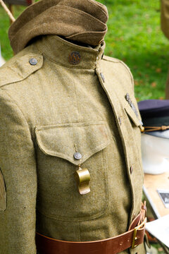World War I military uniform jacket detail