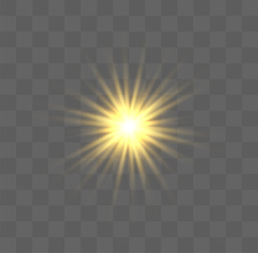 Golden sunlight shine vector abstract sunbeam design