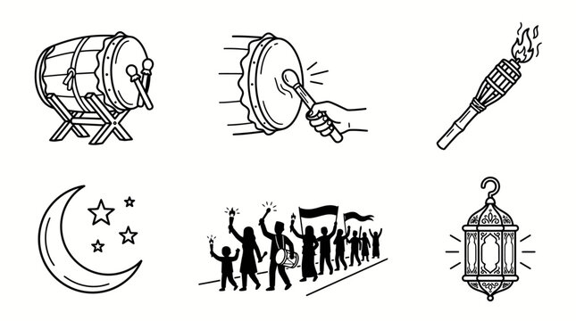 Islamic Qurban Process Icons