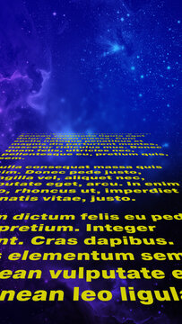 Vertical Space Perspective Crawl Text for Mobile Sci-Fi Stories