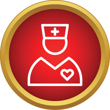 Nurse icon symbolizing medical professional and healthcare services