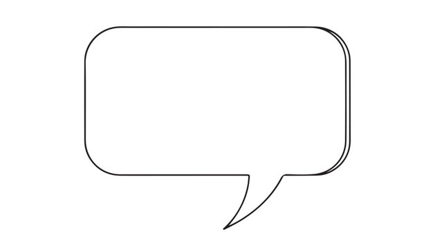 Blank Speech Bubble Icon Isolated On White For Communication Concepts