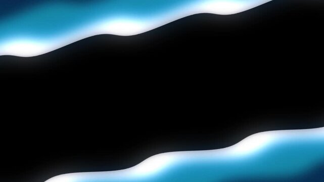 Blue Glowing Wave Border Frame with Central Copyspace Seamless Loop