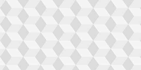 Fototapeta premium Seamless white geometric cube creative concept triangle overlapping overlap square technology texture. geometric digital cubes fabric and wallpaper grid block texture background.