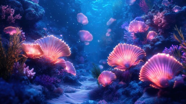 seashell with ocean