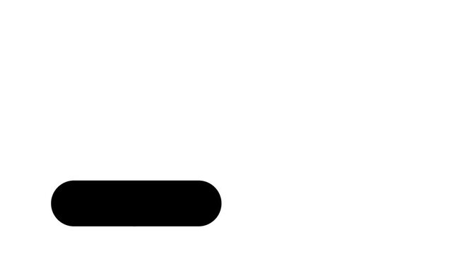 simple rectangle lower third box animation on black background square lower third with alpha channel