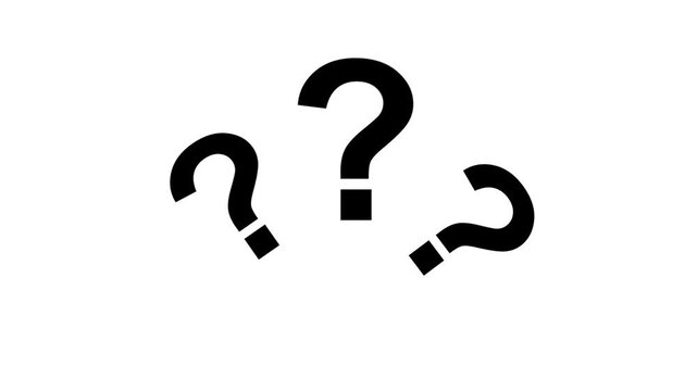 Multiple Question Marks Burst Animation on Green Screen Confusion Explosion Motion Graphic for Doubt and Thinking Concept