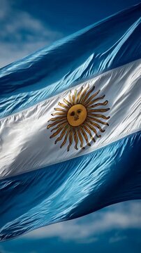 argentina argentinian flag waving
