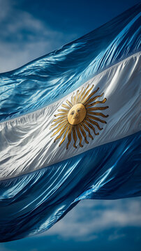 argentina argentinian flag waving