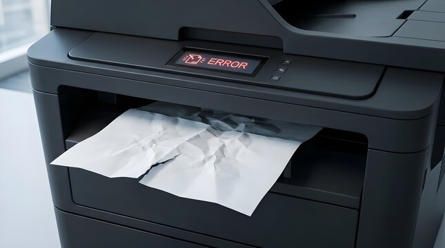 Jammed Printer with Paper Stuck Error