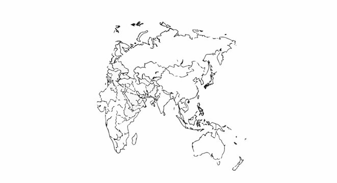 A detailed political map outlines continents, countries, and islands