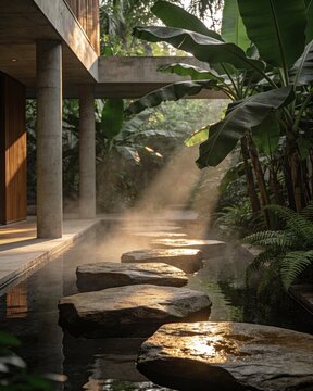 Modern Luxury Interior Courtyard