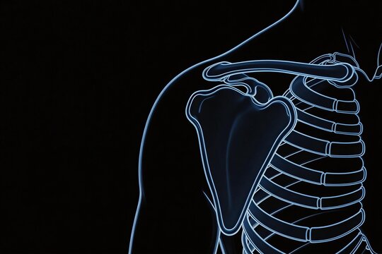 Human shoulder bone structure