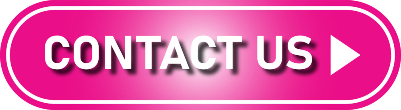 Pink contact us button with white arrow isolated on transparent background