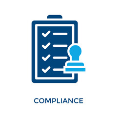 Obraz premium Compliance Icon Dual Tone Style. Vector Illustration For Graphic Design