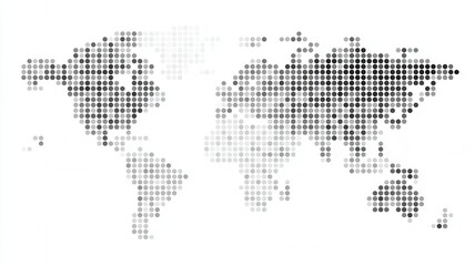 Fototapeta premium World map showing global connections and digital network with dotted design for communication technology international