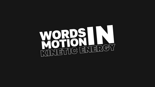 Dynamic Kinetic Text Animation 01