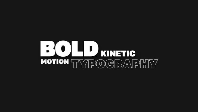 Dynamic Kinetic Text Animation 04