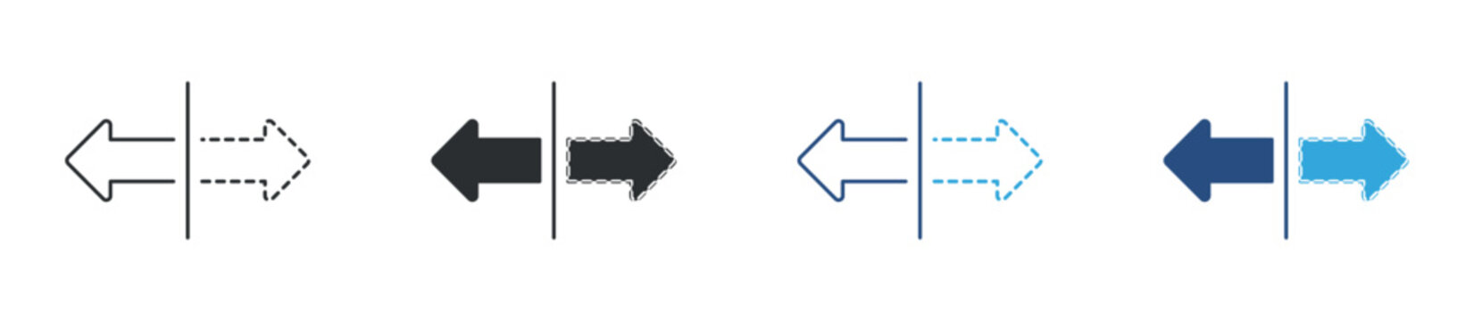 Reflect direction arrows icon. Input output flip symbol. Reverse and exchange flow icon, vector illustration.