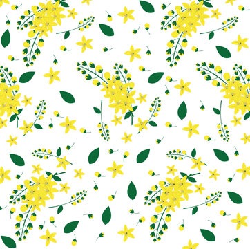 seamless pattern cassia fistula background