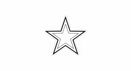 Obraz premium A simple graphic of two concentric stars with a faint shaded aura