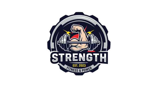 Muscular Arm Holding Dumbbell Weight.