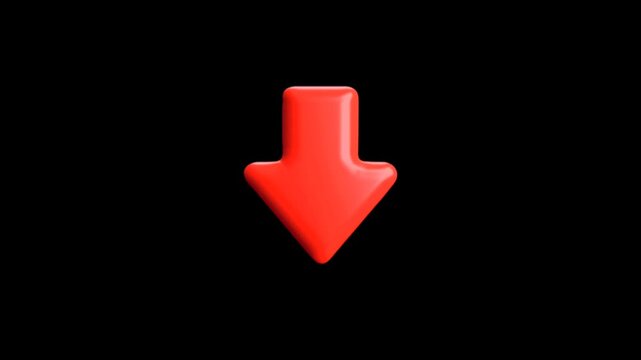 A bold arrow pointing downward.