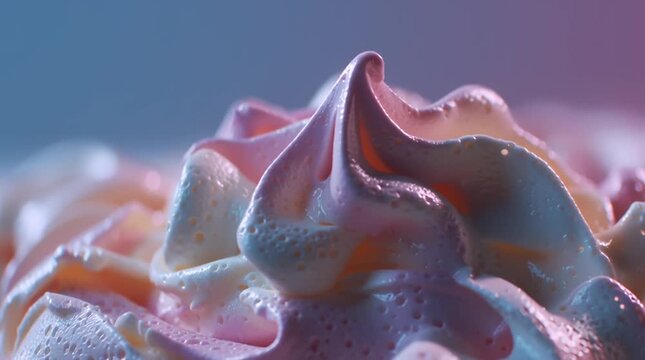 Ice cream slowly melting upward against gravity, with soft pastel colors, subtle motion, and nostalgic lo-fi grain creating a surreal inverted physics effect.
