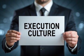 Obraz premium Manager promoting an Execution Culture within the company