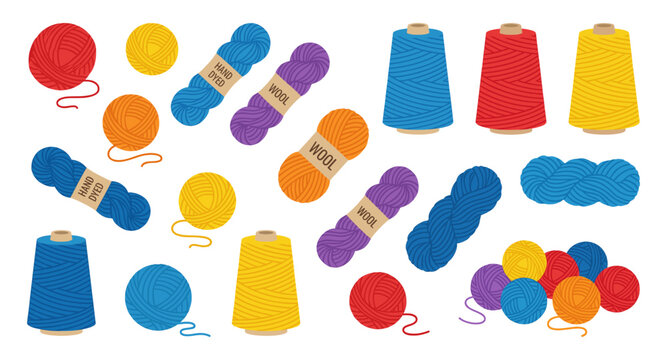 Yarn wool and thread set knitting ball skein spool handicraft