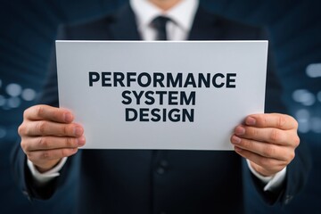 Obraz premium HR professional presenting the Performance System Design concept