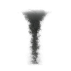 Fototapeta premium 3D rendered tornado overlay isolated on a transparent background with the light casting from a certain direction 