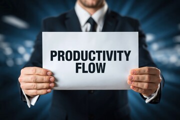 Obraz premium Productivity Expert Presenting the Concept of Productivity Flow