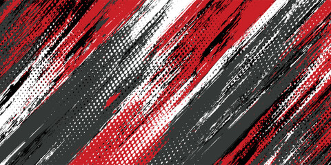 Gaming esport background striking stripes electric banner vector illustration design red black grunge brush wing comic pattern modern abstract concept livery stripes decal paint splash splatter.eps 10 © Samsul